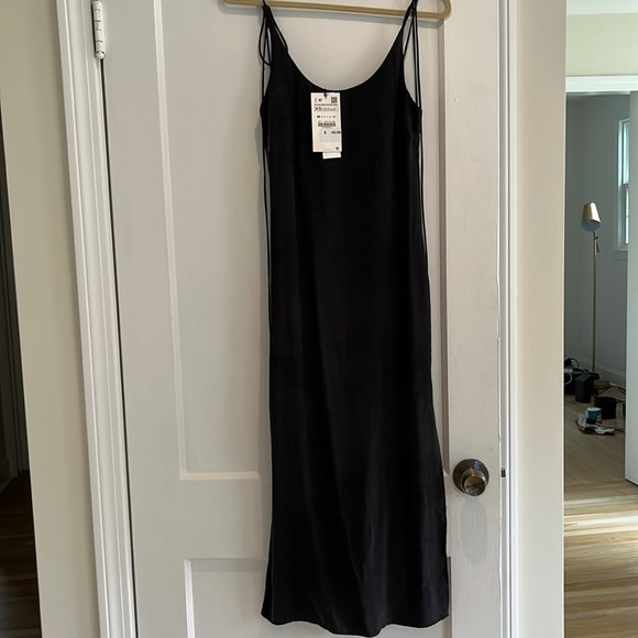 Zara Dresses & Skirts - New!  Zara Black Slip Dress, size XS